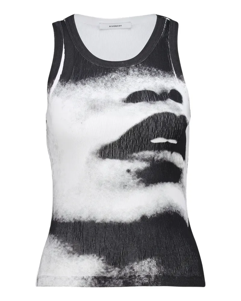 Givenchy artistic-print fitted tank top - Schwarz Schwarz