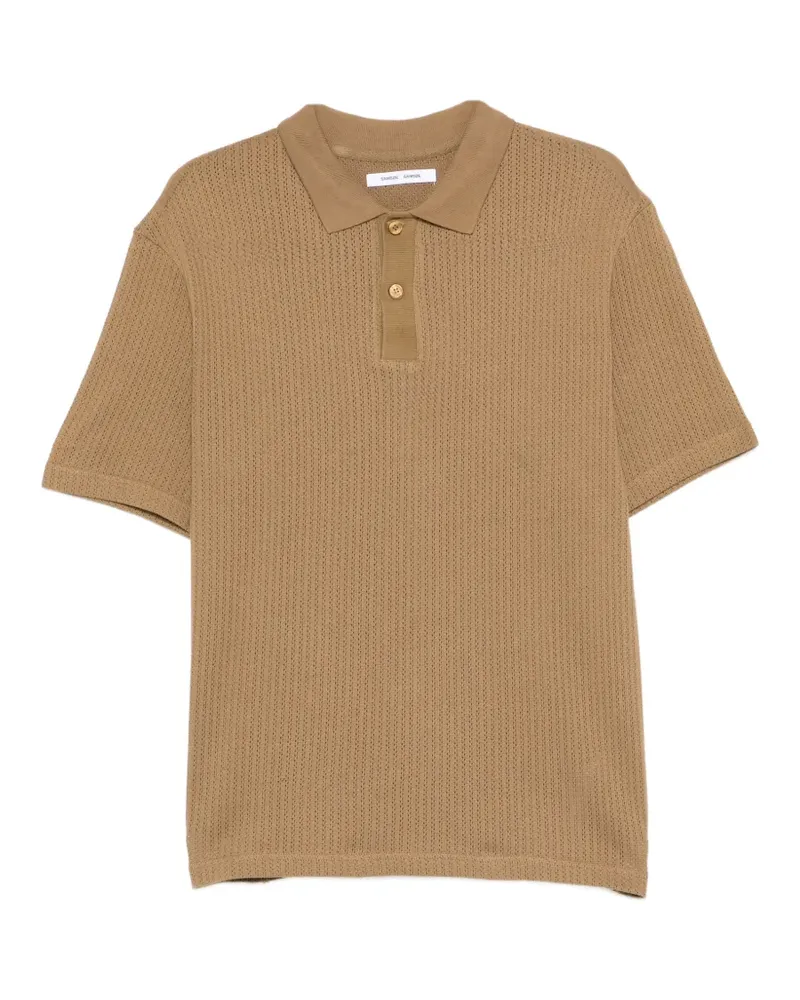 Samsøe & Samsøe Gestricktes Sajase Poloshirt mit Knöpfen - Nude Nude