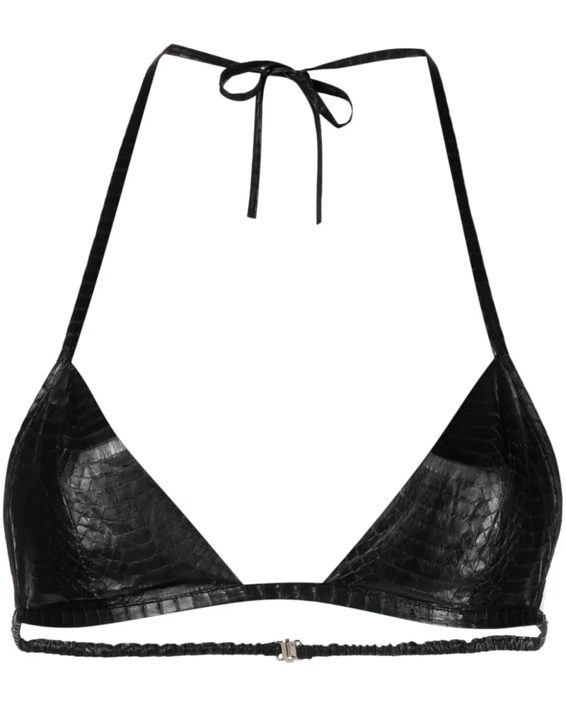 Rick Owens BH aus veganem Leder - Schwarz Schwarz