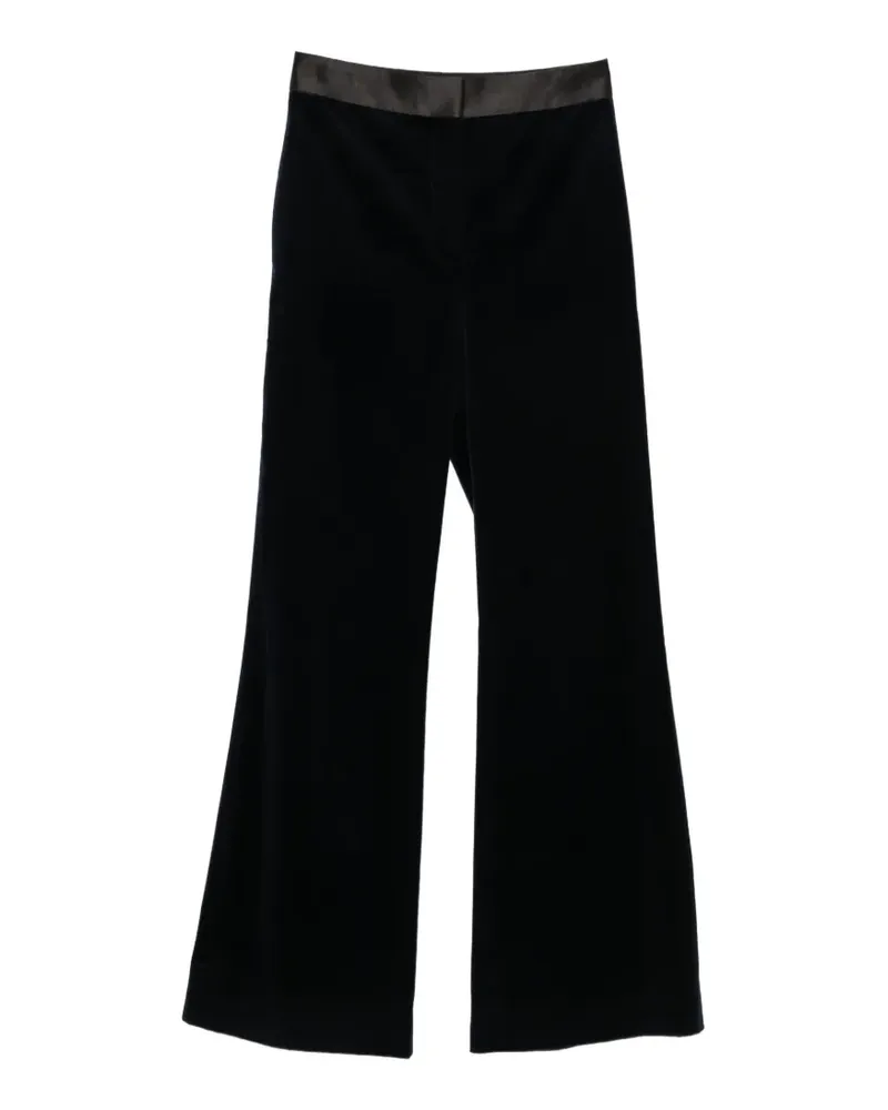 Victoria Beckham velvet flared trousers - Blau Blau
