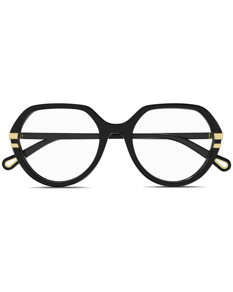 Chloé Brille mit Logo-Print - Schwarz Schwarz