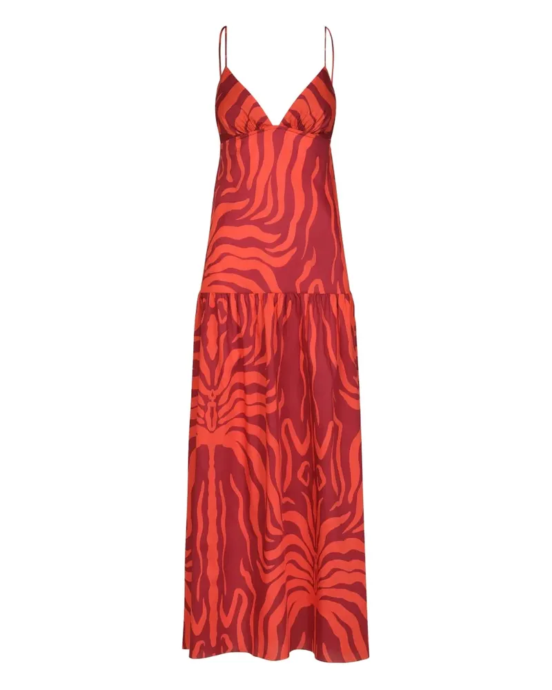 Johanna Ortiz Zea Palm zebra-print dress - Rot Rot
