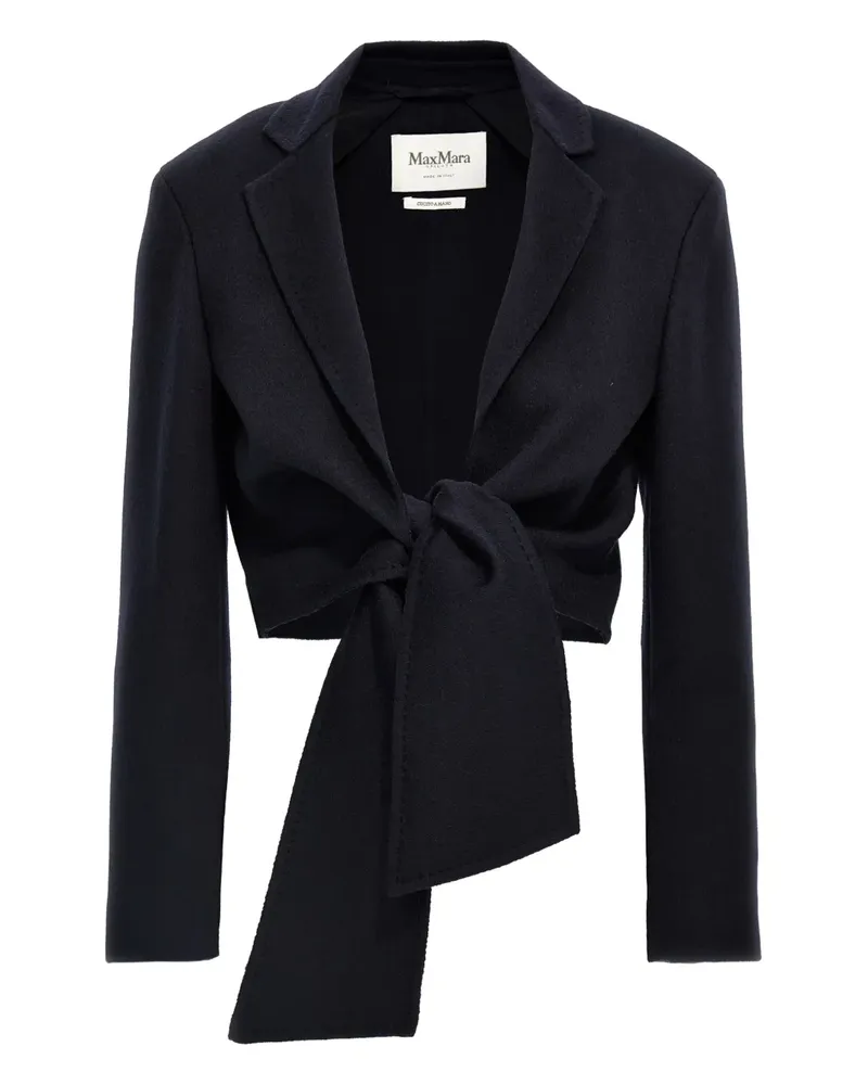 Max Mara Jacke mit fallendem Revers - Blau Blau