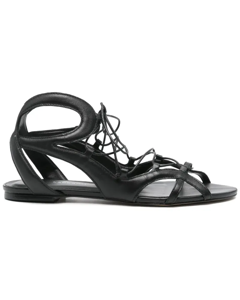 CARRANO Flache Artistic Glam Sandalen - Schwarz Schwarz