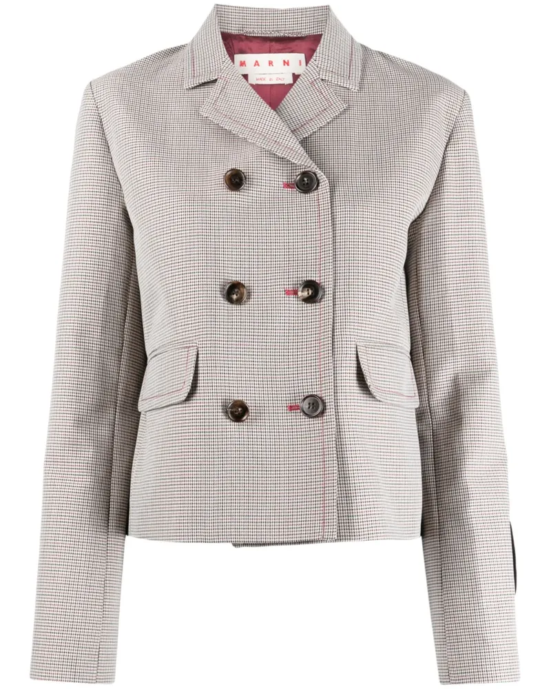 Marni Blazer mit Hahnentrittmuster - Nude Nude