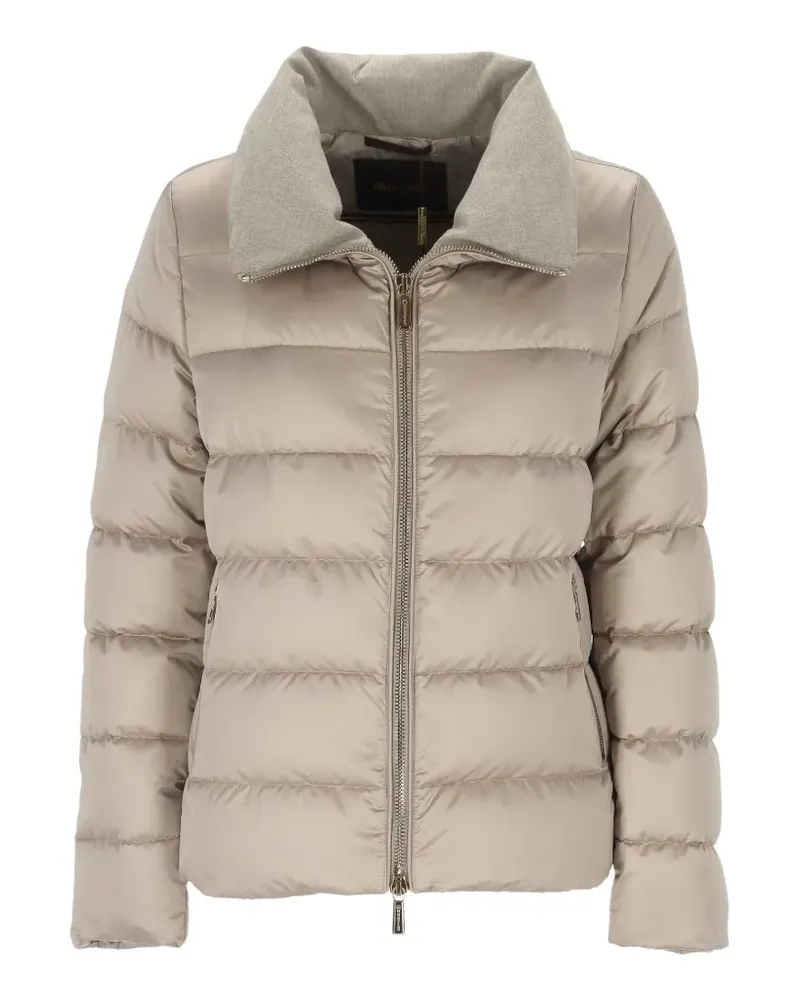 MOORER quilted high-neck jacket - Nude Nude