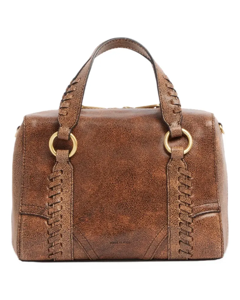 The Bridge Tote Bag aus Leder mit Riss-Effekt - Braun Braun