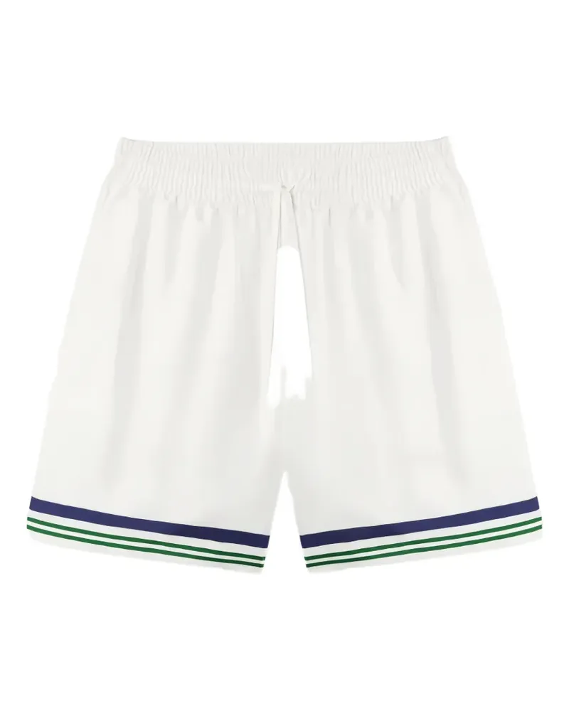 Casablanca Paris Hotel Emblem deck shorts - Weiß Weiß