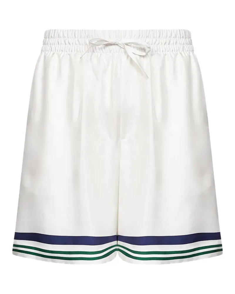 Casablanca Paris Hotel Emblem Segelshorts - Weiß Weiß