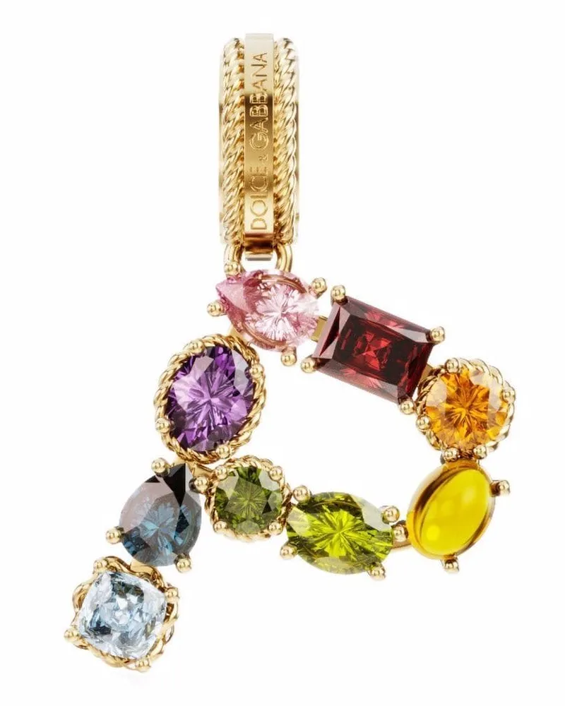 Dolce & Gabbana 18kt Gelbgoldanhänger mit Edelsteinen Gold