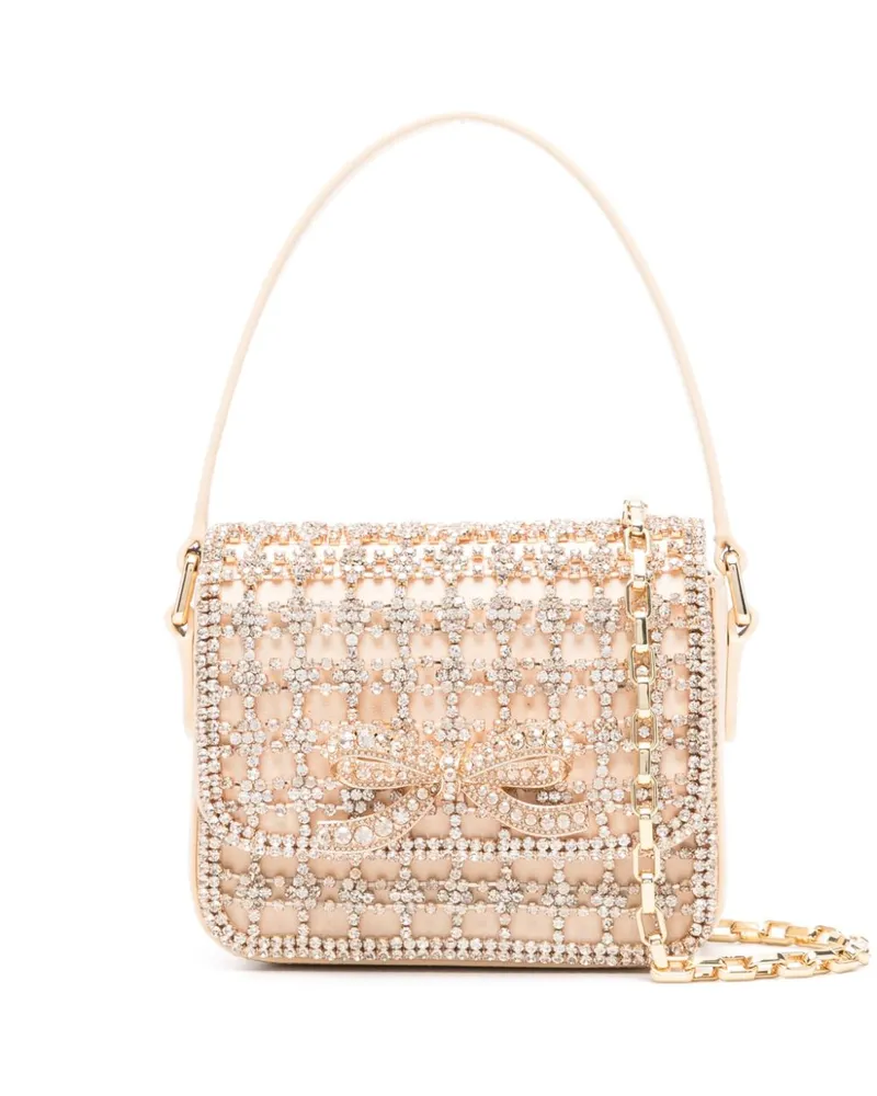 Self-Portrait Mini-Tasche mit Kristallen - Gold Gold