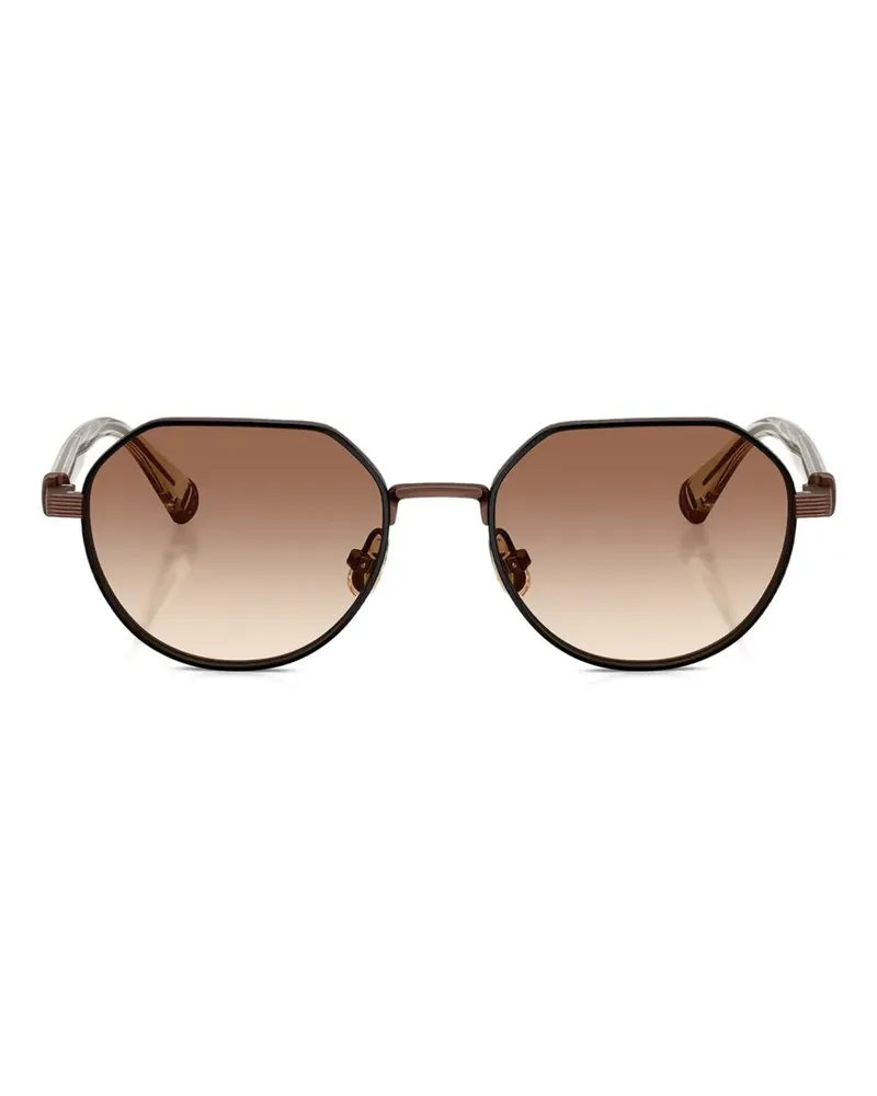 Brunello Cucinelli Sonnenbrille mit geometrischem Gestell - Braun Braun