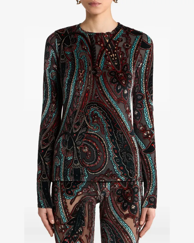 Etro Jacquard-Pullover mit Paisley-Motiv - Grau Grau