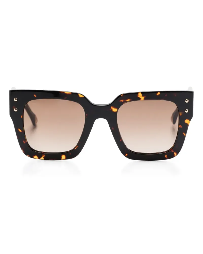 Carolina Herrera New York Sonnenbrille mit Oversized-Gestell - Braun Braun