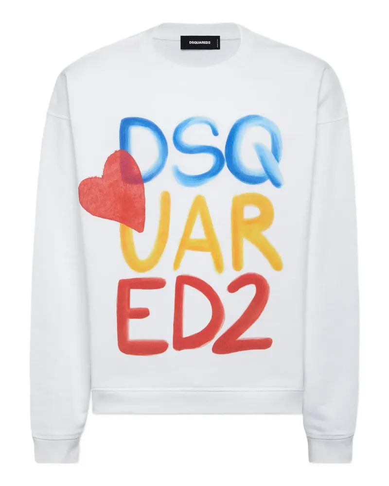 Dsquared2 Sweatshirt mit Logo-Print - Weiß Weiß