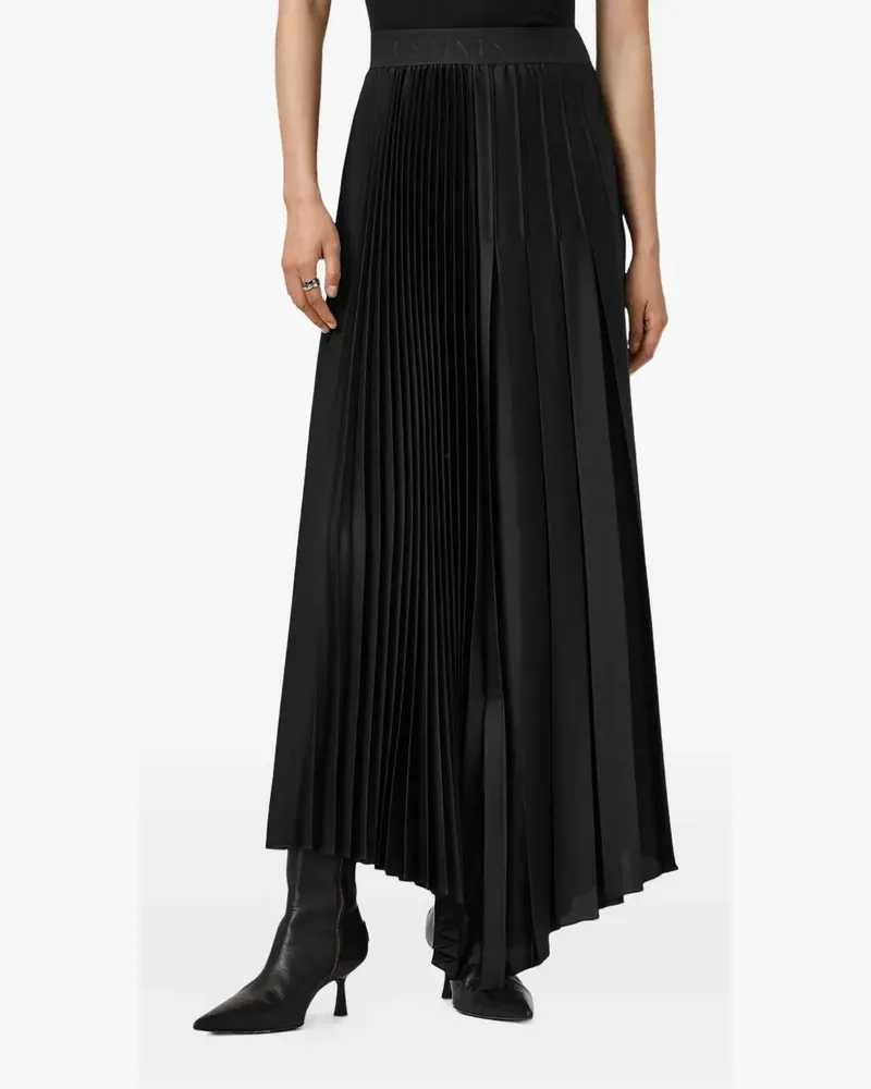 AllSaints Jax pleated midi skirt - Schwarz Schwarz