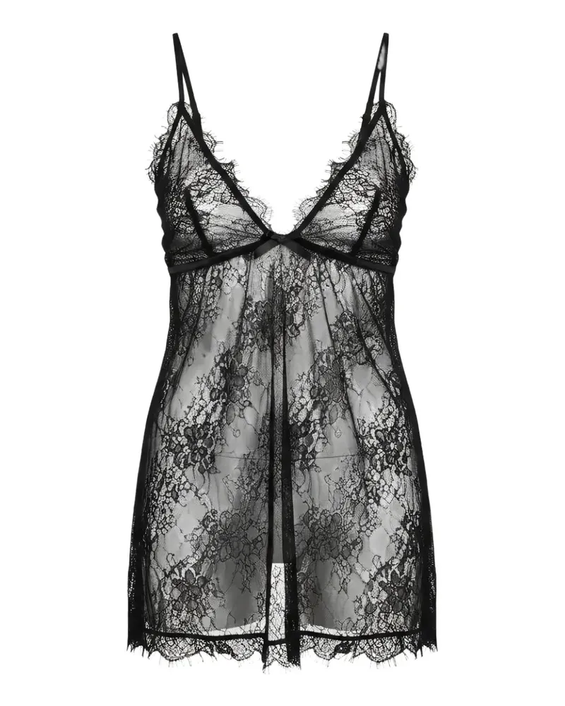 Tom Ford lace-trim tank top - Schwarz Schwarz