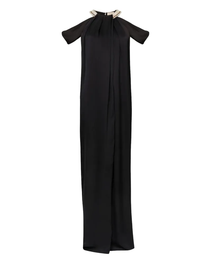 Temperley London Verziertes Adalina Neckholder-Maxikleid - Schwarz Schwarz
