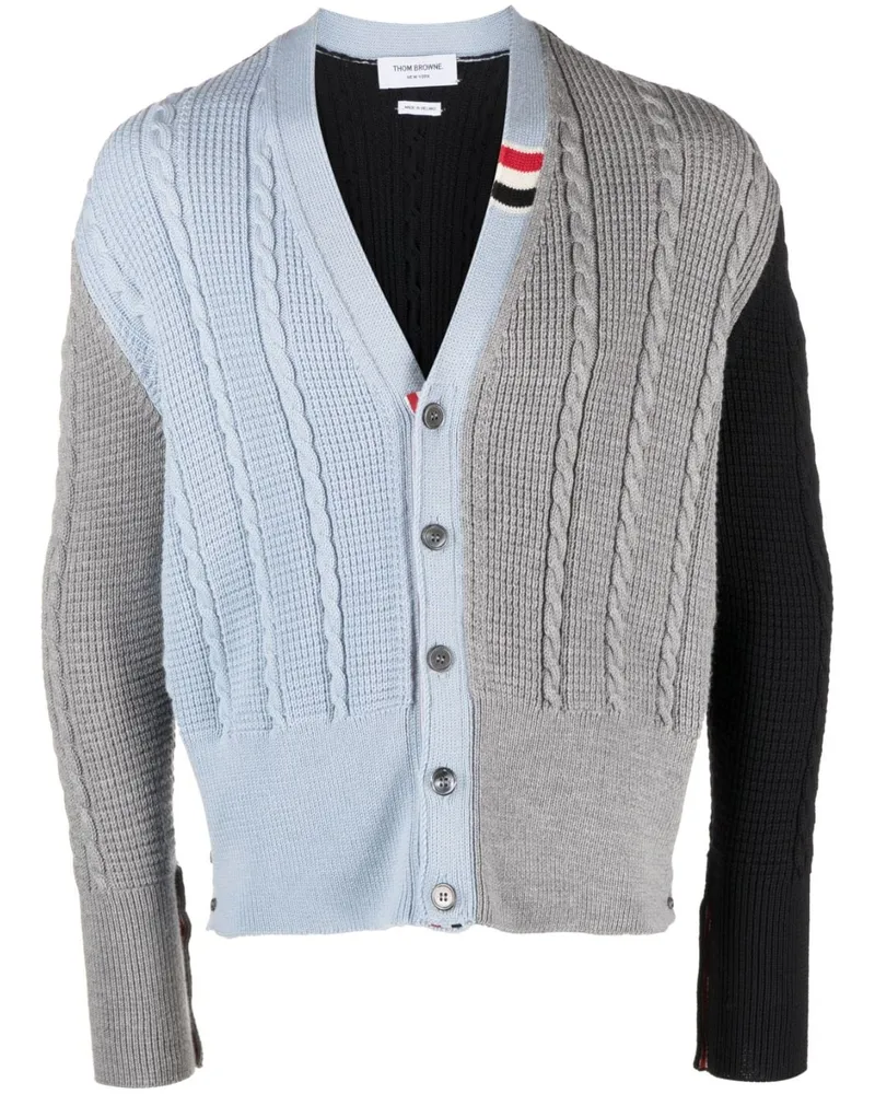 Thom Browne Cardigan mit Knopfverschluss - Grau Grau