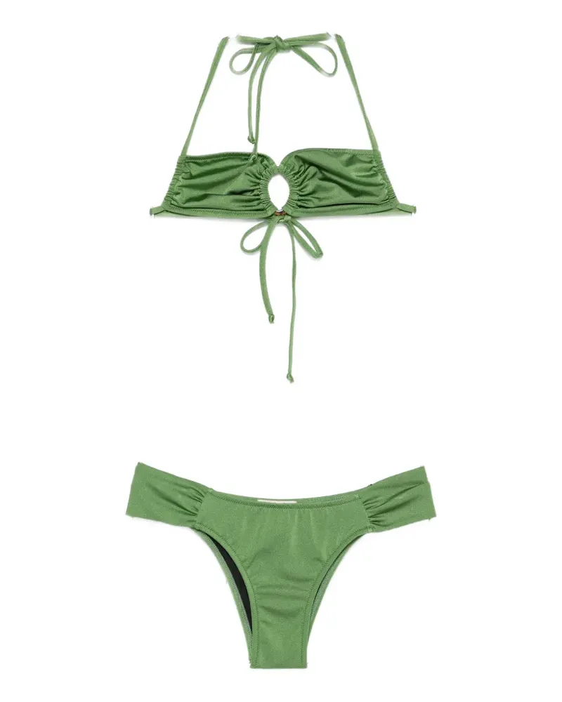 Anjuna ruched ring-detail bikini - Grün Grün