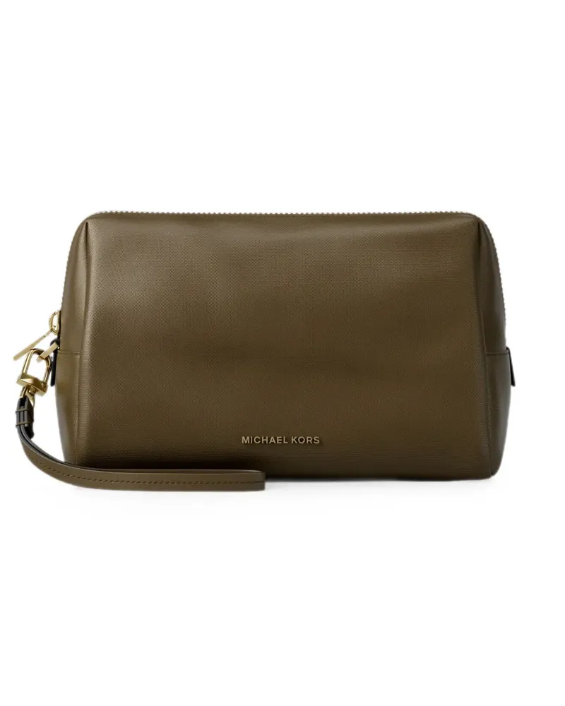 Michael Kors large Zadie logo-plaque makeup bag - Grün Grün