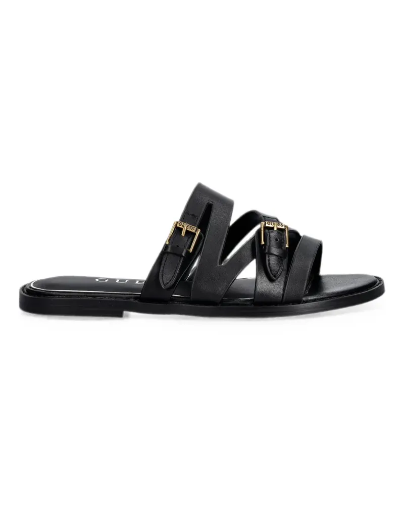 Guess buckle-fastening leather sandals - Schwarz Schwarz