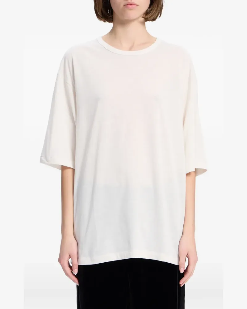 Ann Demeulemeester T-Shirt mit Slogan-Print - Nude Nude