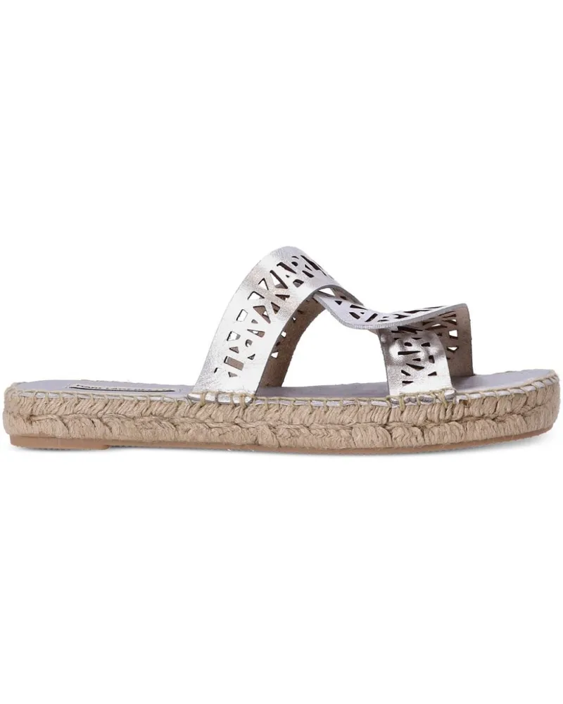Karl Lagerfeld Souk Interlock Espadrille-Pantoletten - Silber Silber