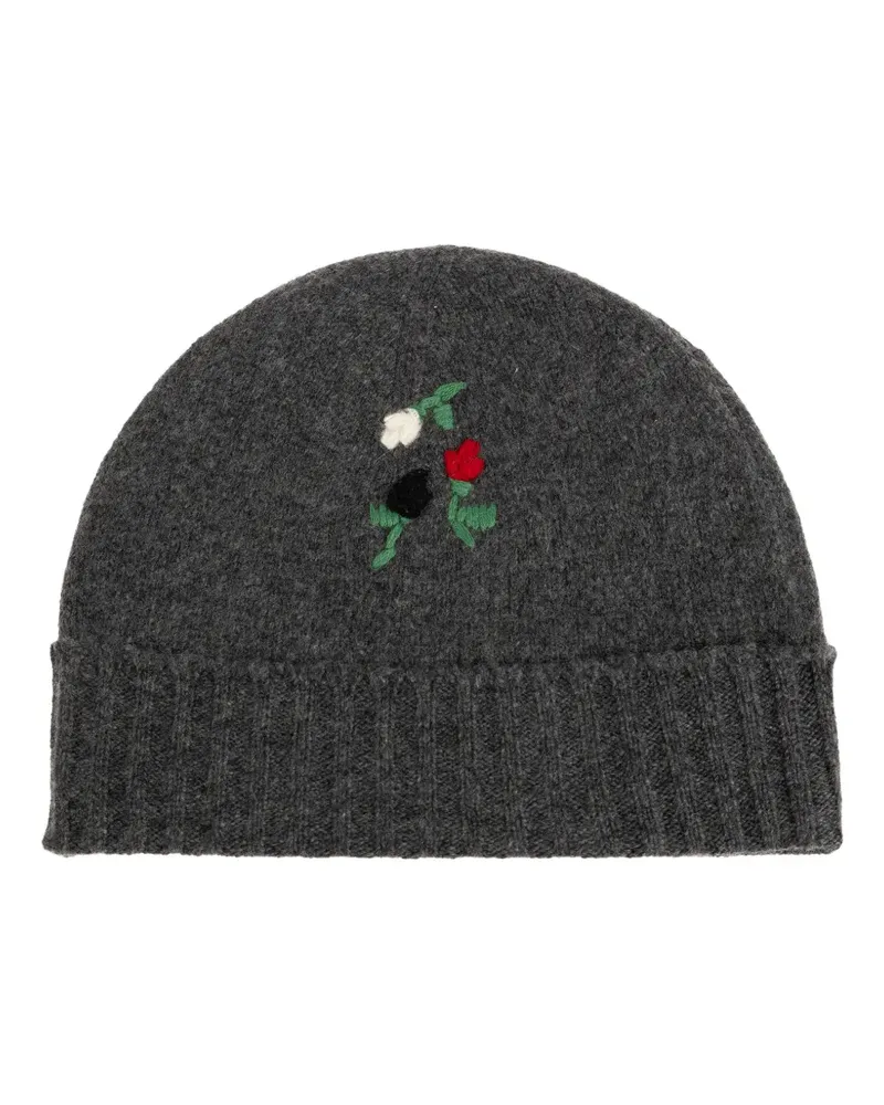 Marni floral-embroidered beanie hat - Grau Grau