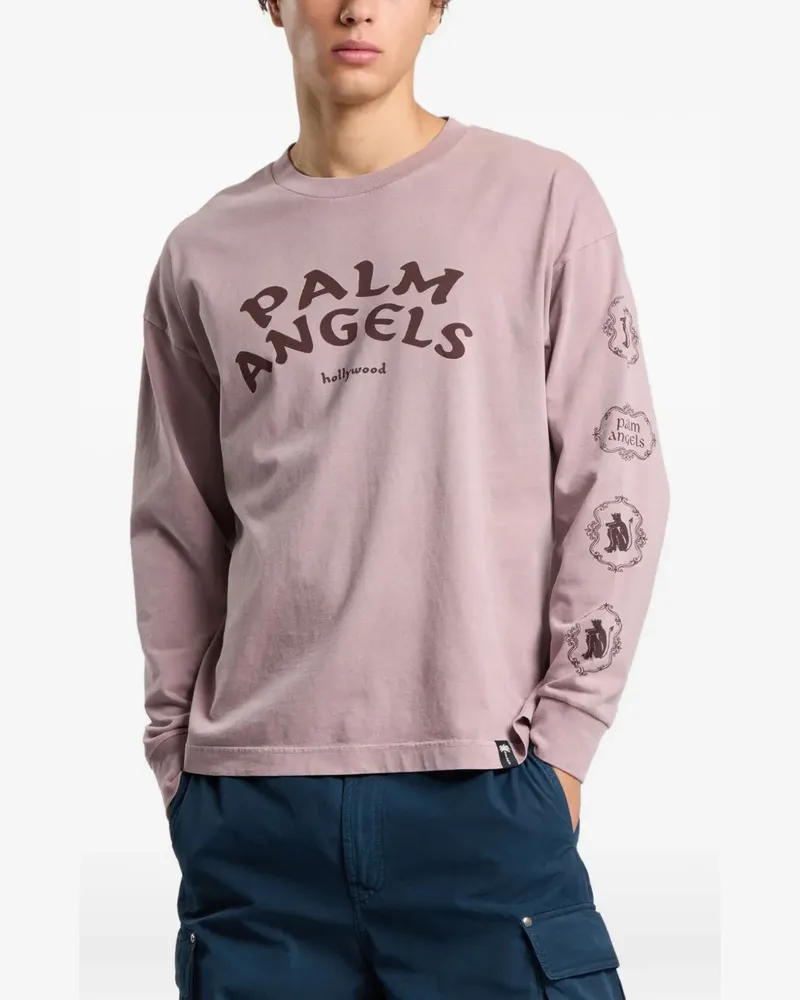 Palm Angels L Devil Herald T-Shirt - Violett Violett