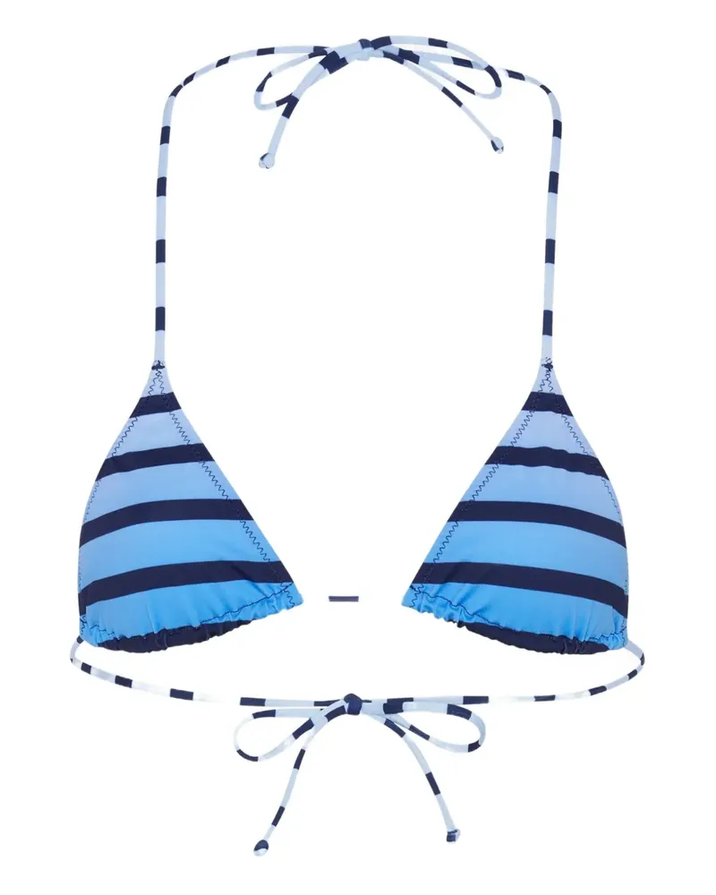 Jean Paul Gaultier Gestreiftes Bikinioberteil - Blau Blau