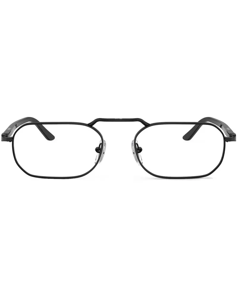 Persol Brille mit geometrischem Gestell - Schwarz Schwarz