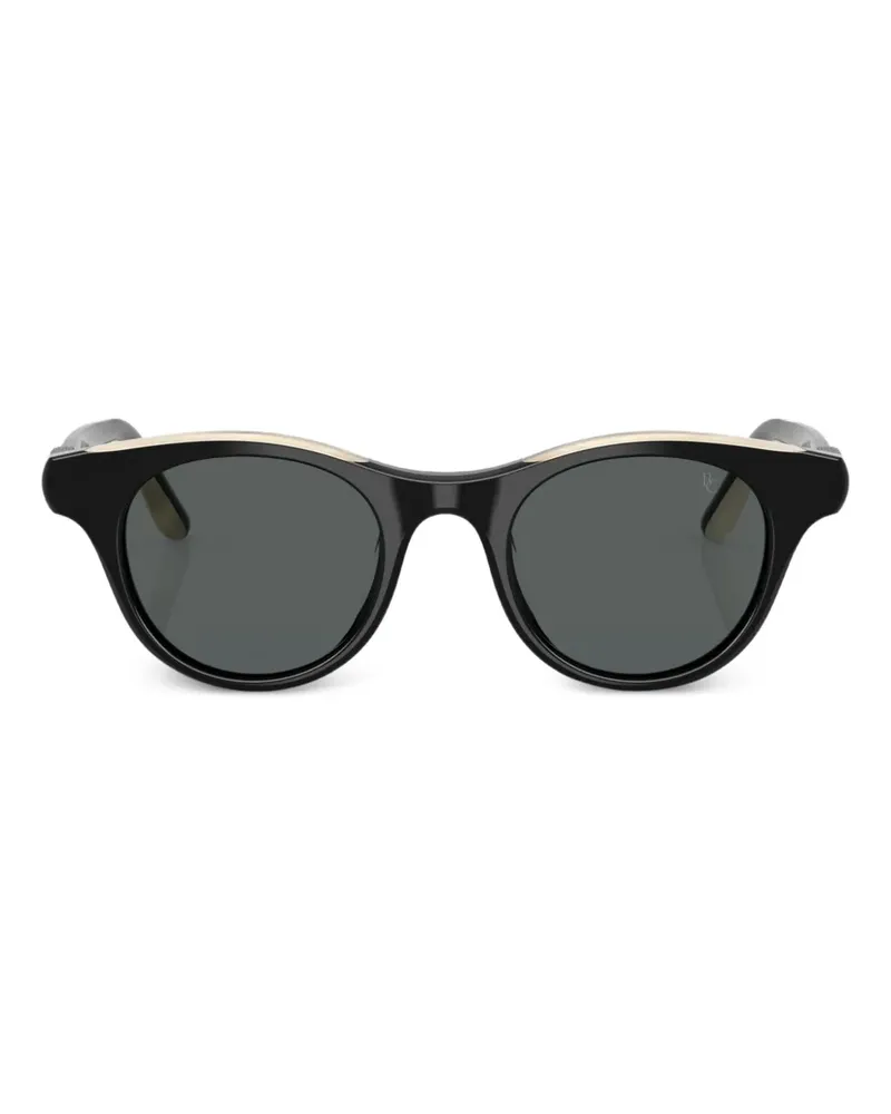 Brunello Cucinelli Sonnenbrille mit rundem Gestell - Schwarz Schwarz