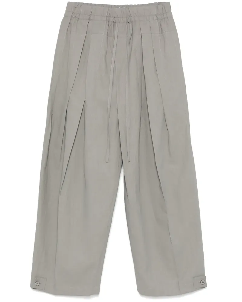 Jil Sander Hose aus Leinen - Grau Grau