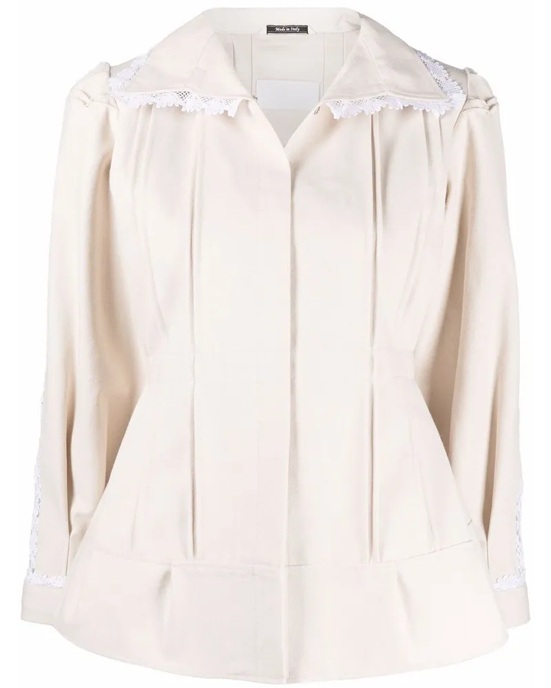 Maison Margiela Schmale Jacke - Nude Nude