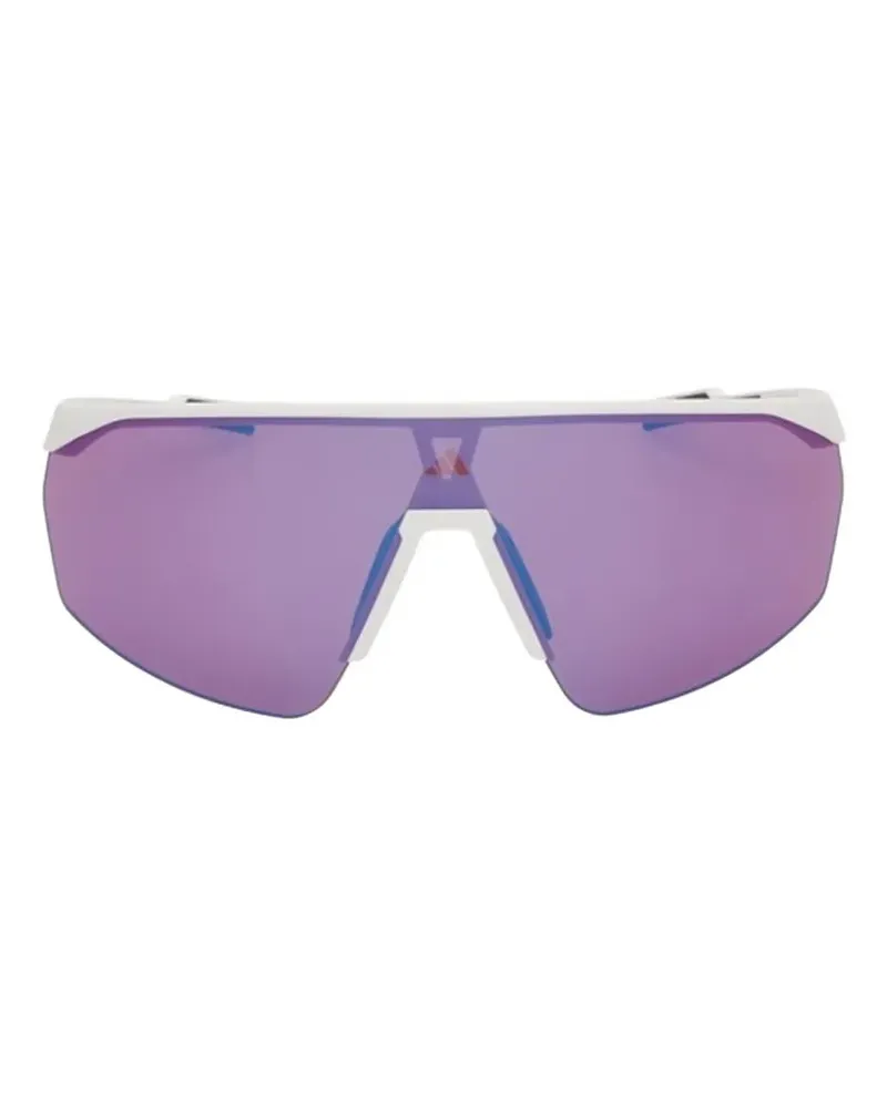 adidas mirror-lens geometric sunglasses - Weiß Weiß