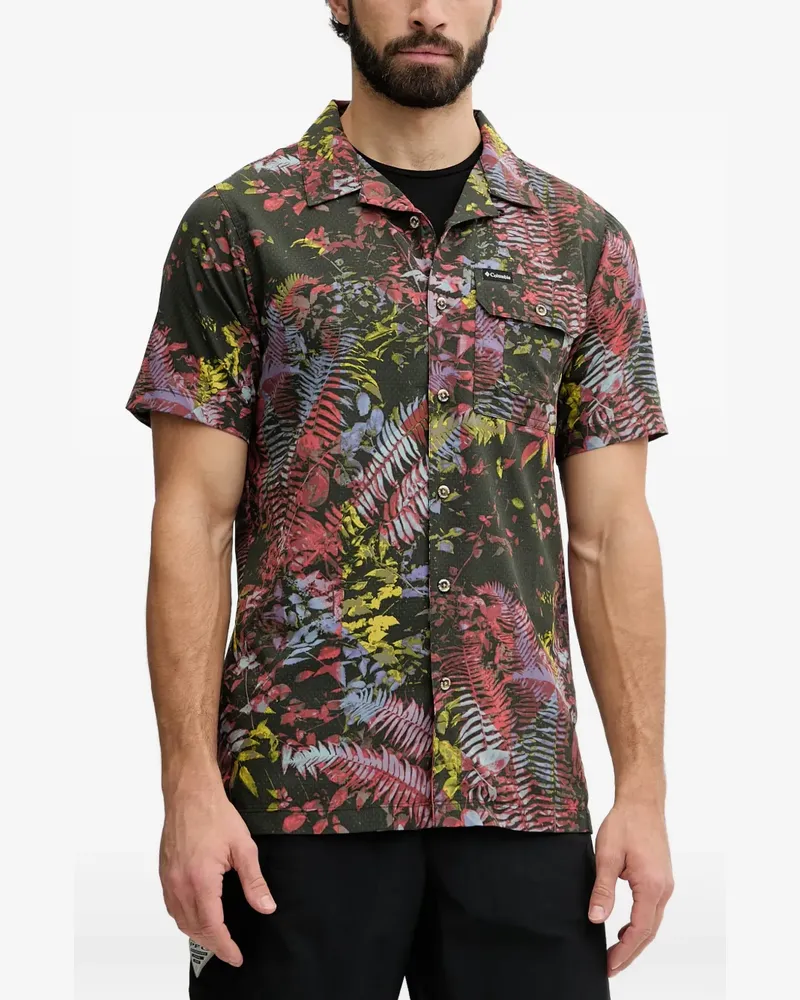Columbia Sportswear Company Tech Trail kurzärmeliges Hemd mit Blatt-Print - Grün Grün