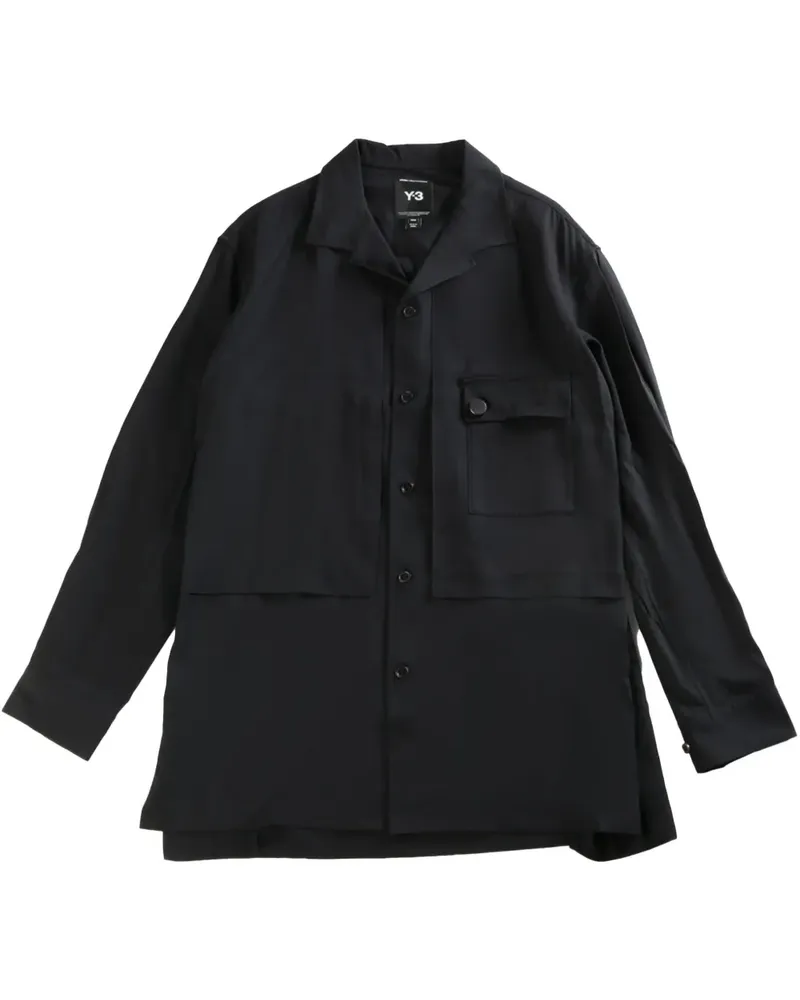 Y-3 Rayon twill shirt - Schwarz Schwarz