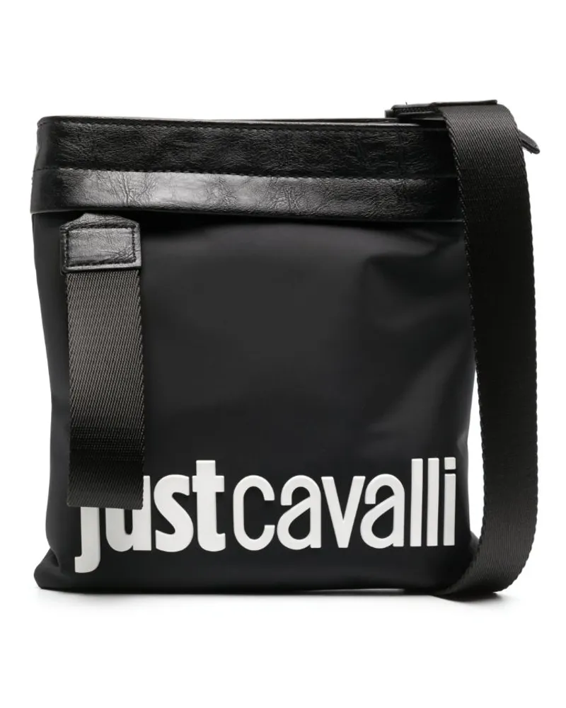 Just Cavalli Kuriertasche mit Logo-Prägung Schwarz
