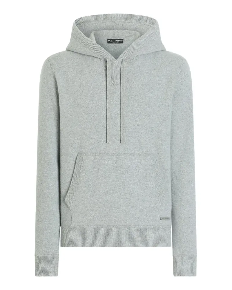 Dolce & Gabbana Hoodie mit Kängurutasche - Grau Grau