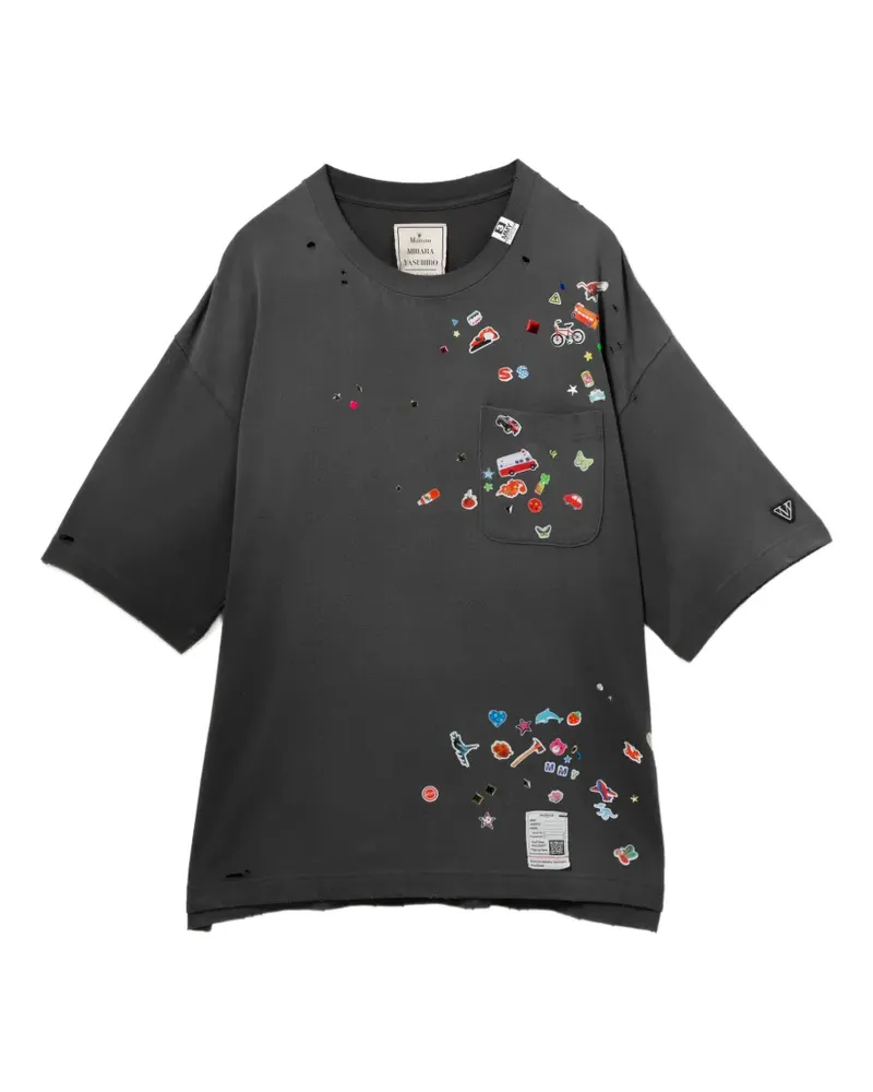 MIHARAYASUHIRO T-Shirt mit grafischem Print - Grau Grau