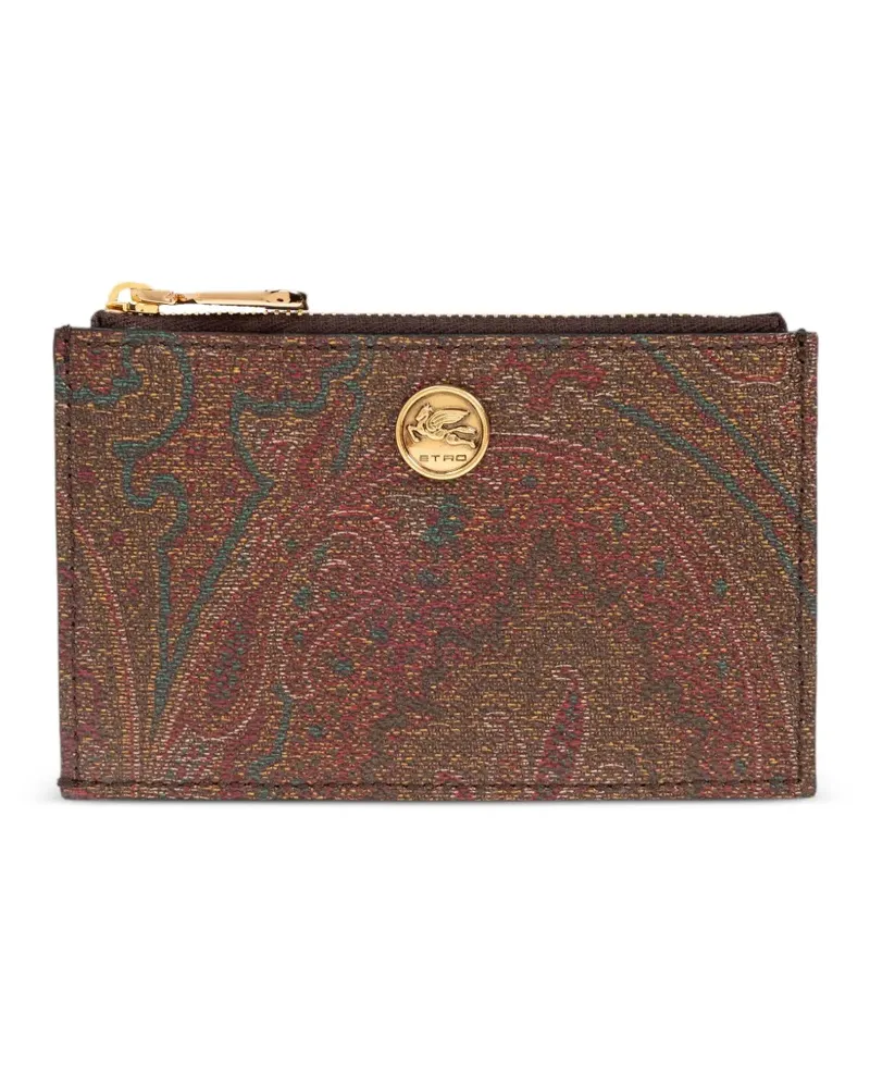 Etro Kartenetui mit Paisleymuster - Braun Braun