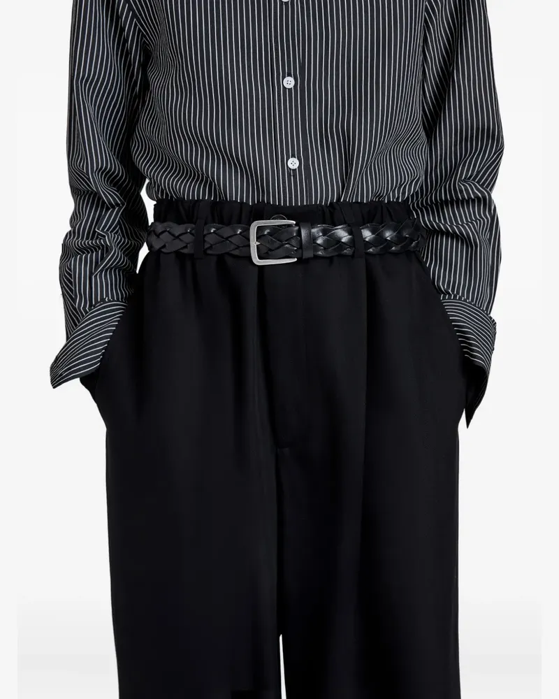 Proenza Schouler wide-braid leather belt - Schwarz Schwarz
