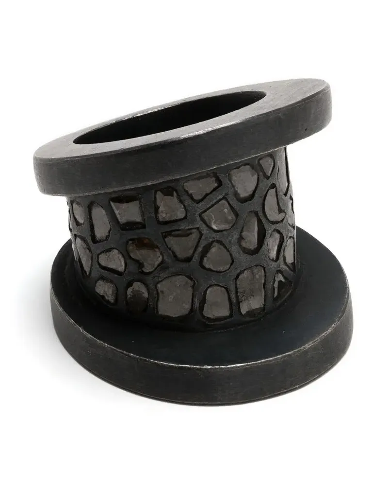 Parts Of Four Breiter Chasm v2 Ring - Schwarz Schwarz