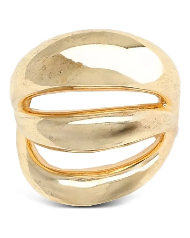 PANCONESI Triptych Blow Up cut-out ring - Gold Gold
