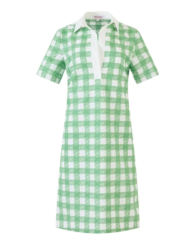 Rosie Assoulin embroidered gingham short dress - Grün Grün