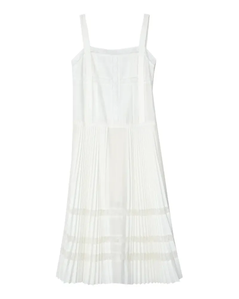 3.1 phillip lim Midikleid mit Spitzeneinsatz - Weiß Weiß