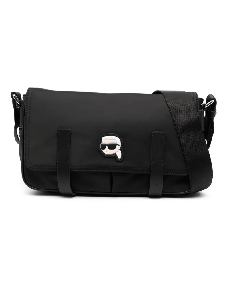 Karl Lagerfeld Ikonik Karl Schultertasche - Schwarz Schwarz