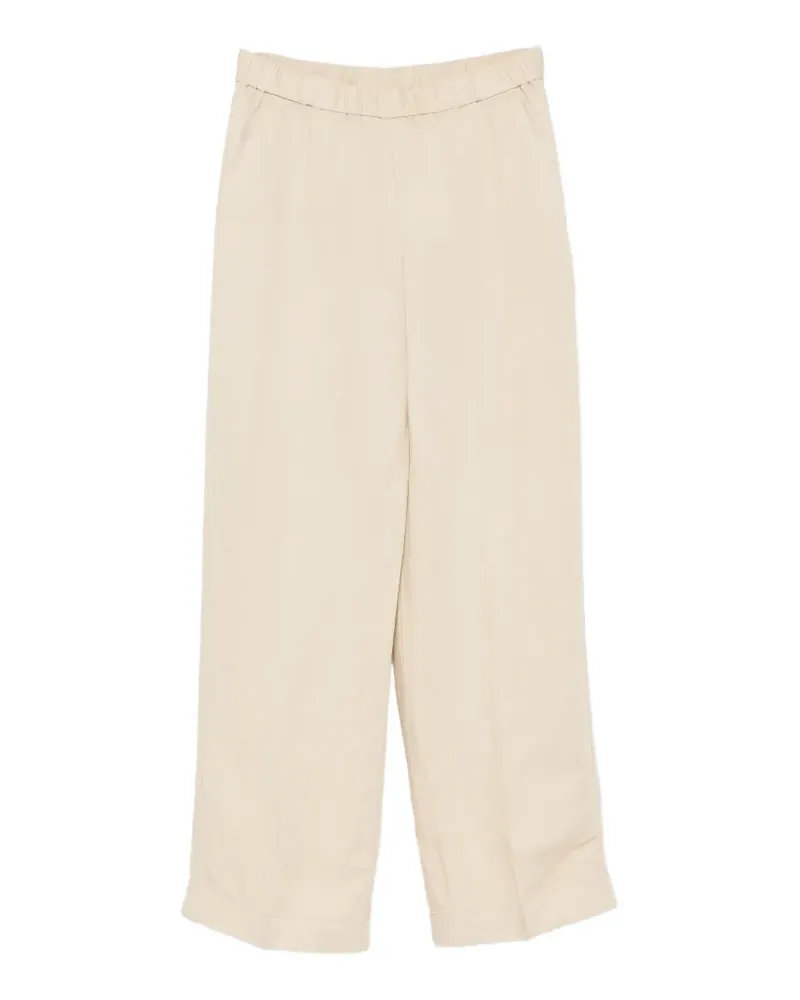 Gant elasticated-waistband straight-leg trousers - Nude Nude