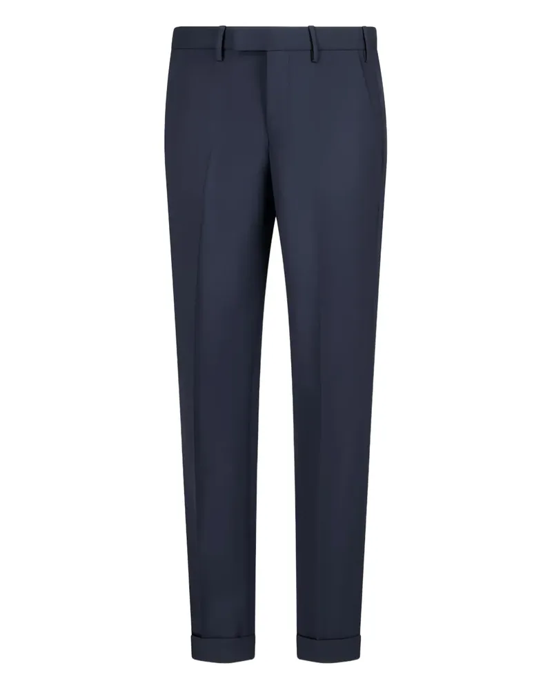 PT TORINO Gerade Hose mit Umschlag - Blau Blau
